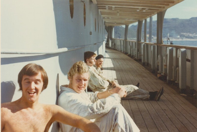 Engineers at Rest
Phil Jones, Bruce Bedwell, Patrick Dwyer, Alan Lloyd.
Simonstown.

