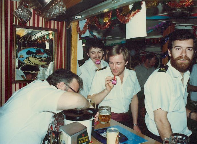 Dave Bass, Mike Smith, Peter Foley, Mike Trewella.
Sir Geraint Xmas 1982

