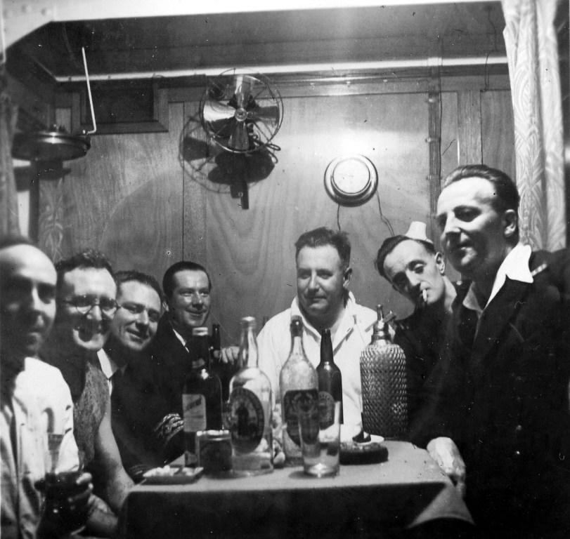 RFA Aldersdale 1937
Photo from Bill Forster showing his father (Chief Eng William Redvers Forster, 1900-75) & shipmates on RFA ALDERSDALE in 1937-8.

