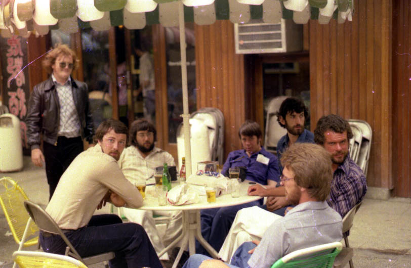 Tidepool at Madeira
Barry Layson, Gerry Andrews, Russ Langton, Alf? Garnet, John Breckon, Dennis Scougall, Jimmy Ashwell. 
