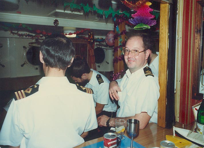 "Wee Bobby"- Bob Stevens, Trevor Stafford & Don Davies 
Sir Geraint Xmas 1982
