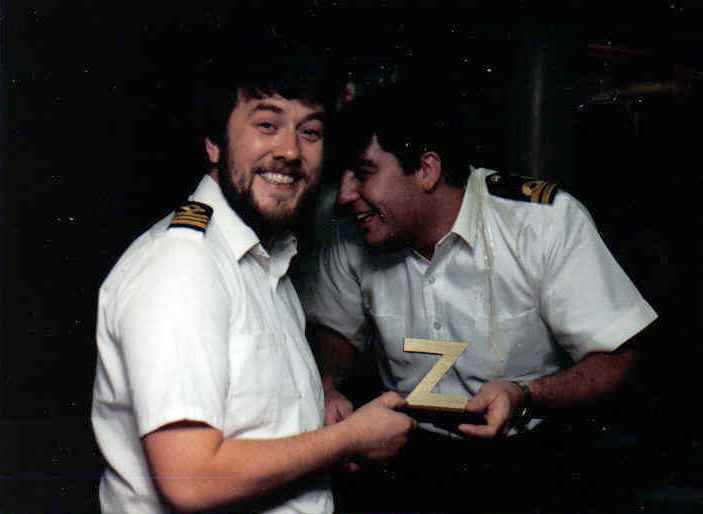 Andy Phillips  and Ships Pilot 
Resource awards night 1986
