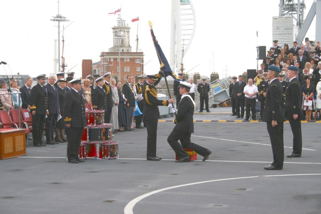 Presentation of Queen's Colour.
RFA Largs Bay 18 July 2008.
Photos George Mortimore, David Bolton, Pat Thompson.
