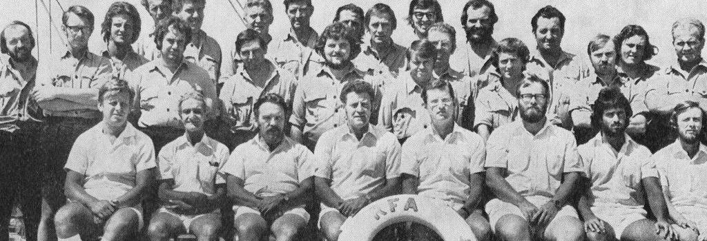 STON Dept RFA Retainer 
Front Row (L to R) 1st Dave Moore (SOG); Harry Abdullah, 5th Peter Jukes (STO(N)); 6th Ian Carpenter (CO); Back row right of centre with beard/glasses: Lenny King.   BackRow (L to R) 2nd posn: Howard Green, 3rd posn: John Copp (Chippy), FrontRow (R to L) 1st posn: Terry Bradshaw CO, 2nd posn: Mark Yeeles CO.   TBA: Ken Hickey, Davey Mines, 
