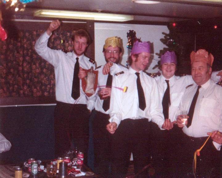 Andy Cole, Steve Oatey, Ted Eagling, Neil Buchan, Alec Melvin.
 RFA FORT AUSTIN 1983
