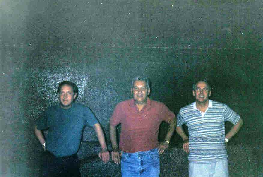 Andy Jackson, David Soden and Mike Battley 
in Pyramids Cairo 

