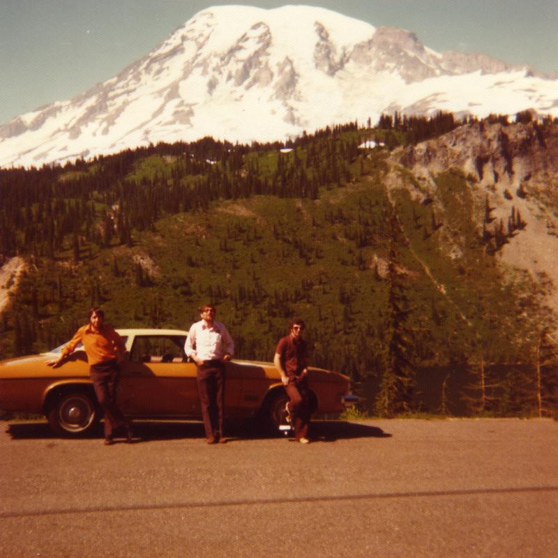 Ron Stewart, Ray Harding and David Hockney
RFA Resurgent. Mount Rainier 1974
