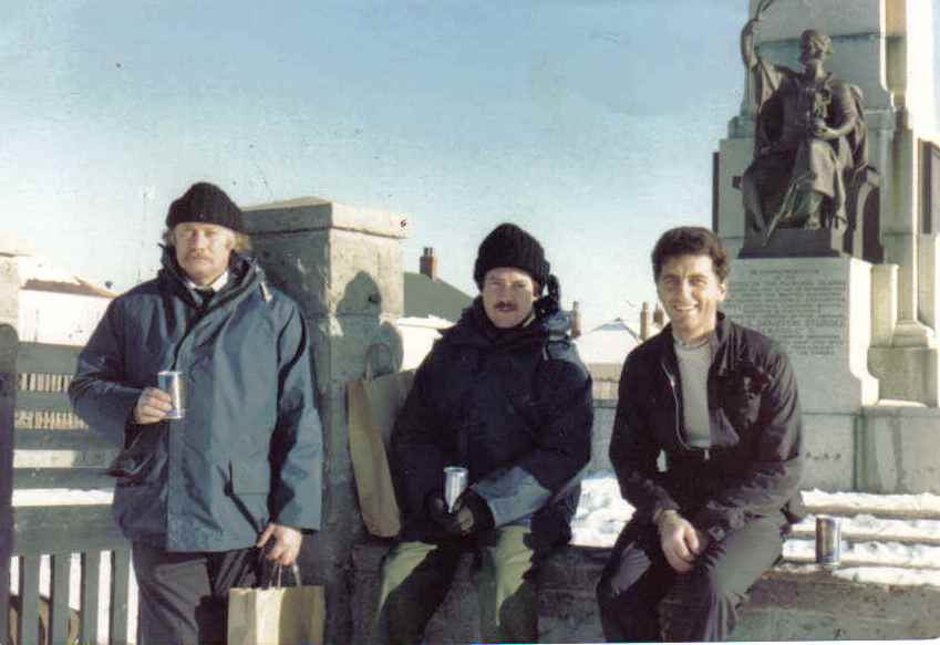 Jack Nelson, Jim Devine and ? 
