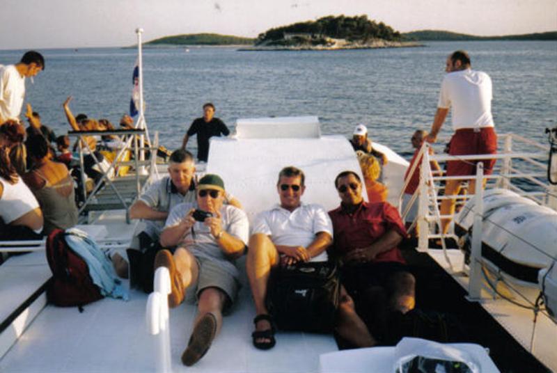 Barry Roberts, Mark Willcocks, Steve Cummins and Kevin Cooper 
RFA Fort Grange 1999 Split
