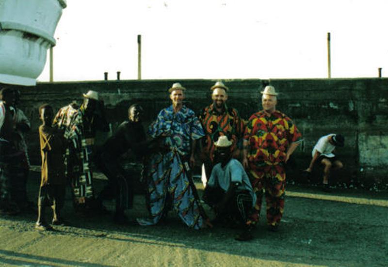  Bob Edney, Mick Burns and Mark Willcocks
RFA Fort Austin Freetown Sierra Leone 2001
