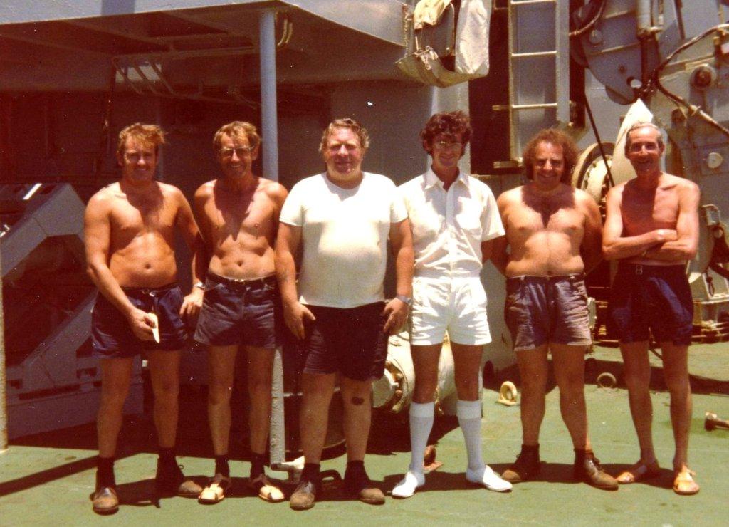 Dennis Jessop, Ron Cabble, Dave Denney, Brian Jones, Ray Warley and Albert Pierce 
