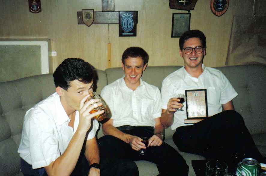 Colin Simpkins, John Cheshire and Brian Johnson 
RFA Regent 
