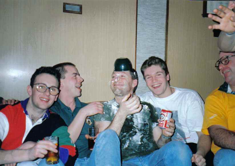 Richard Sprague, Neil Rowney, ? (845 NAS Air Crewman), Andrew Pozzi, and Brian Fowler 
