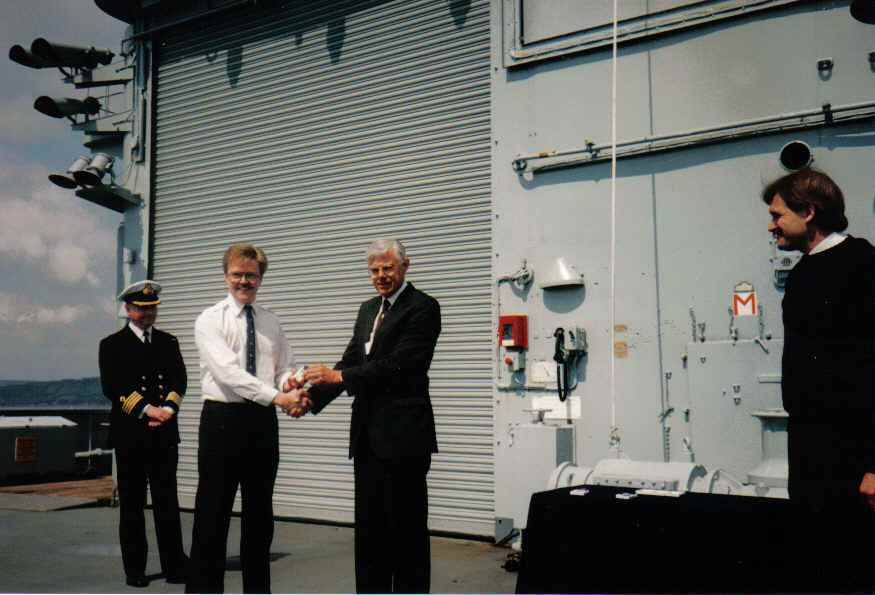 Captain Roach, Tom Marchbanks, Gordon Mott and STON Tim Graves 
