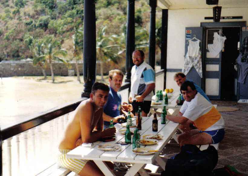 RFA Resource, Antigua, Feb 1990
Alan Cross, Tony Noble, Eric Oxley, Jim Gray, David McQueen.
                          

