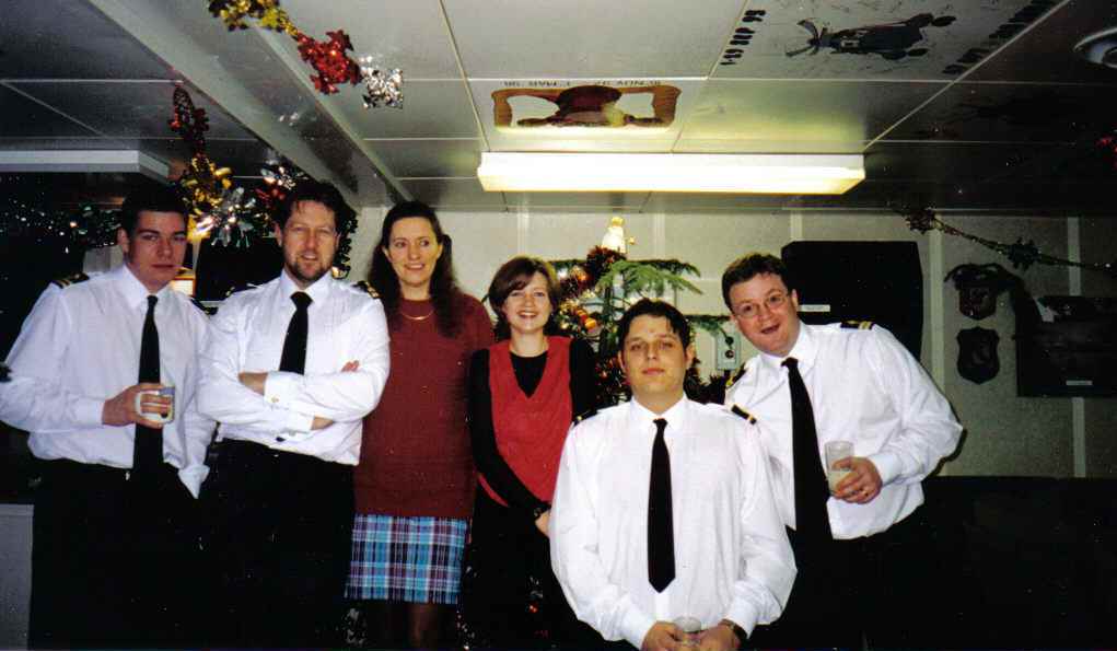 Roy Smith and family on RFA Fort Victoria 
