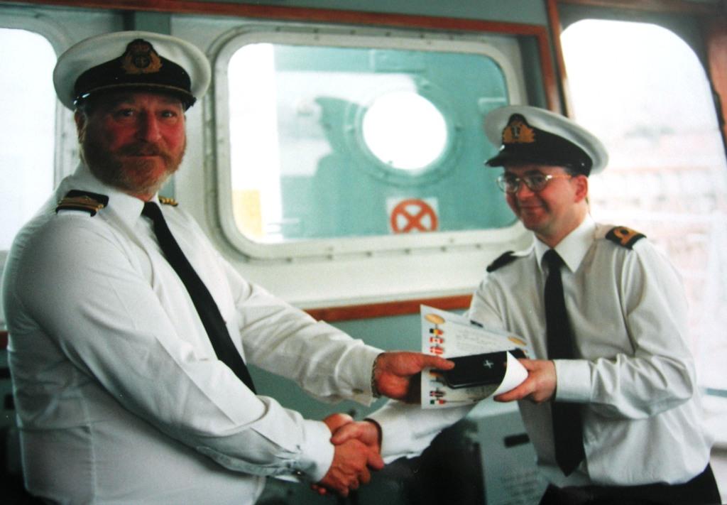 Captain Hodgson and Davey Doig 
