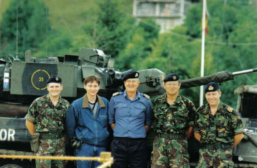 DSTON Richard Dancey with SFOR Officers in Split Croatia 
