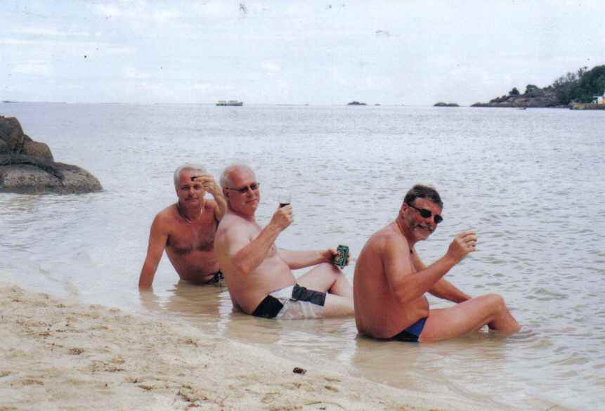  Dave Chambers,Gary Faithful and Bill Pretswell 
RFA Fort George Seychelles
