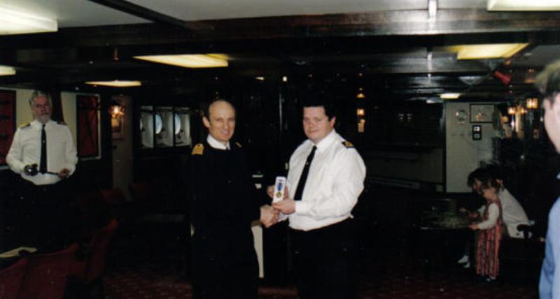 Captain Pelley and Tony Davies 
