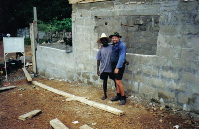 Mick Burns helping out at the local school
RFA Fort Austin Sierra Leone 2001
