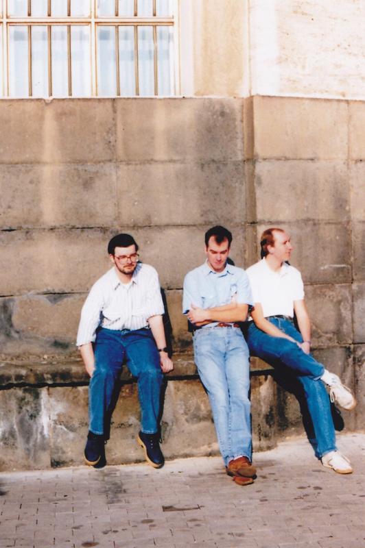 Dougie Brown, Martin Phillips and Andy Bishop.
RFA Regent 1990 

