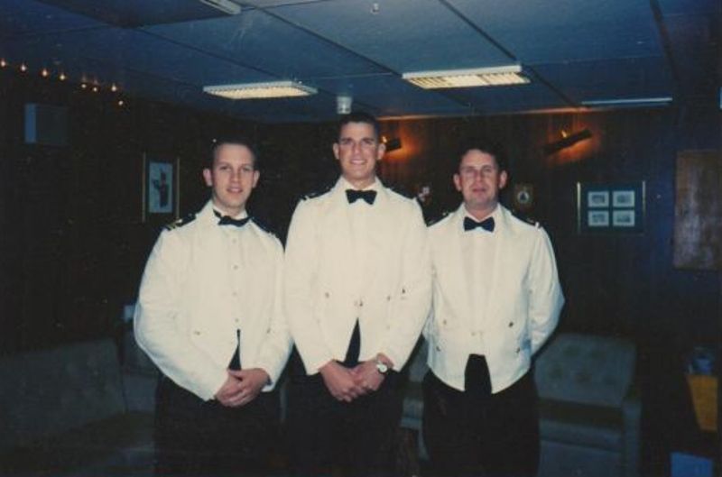 Diligence Bar
New Years Eve 97/98 at Faslane.
Ciaran Jefferies, ? & ?
