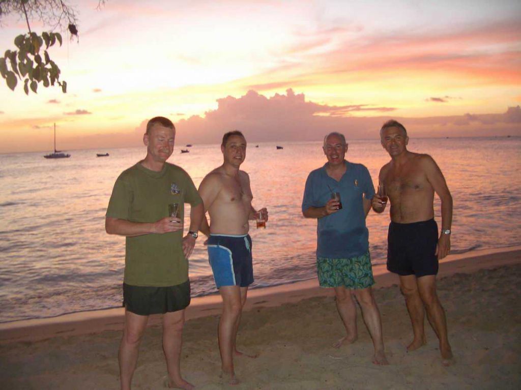 HoDs - It's a Dirty Job, but someone has to do it
Spike Bowditch, Dale Worthington and Dave Eagles with the Doc from Wave Ruler in Barbados
