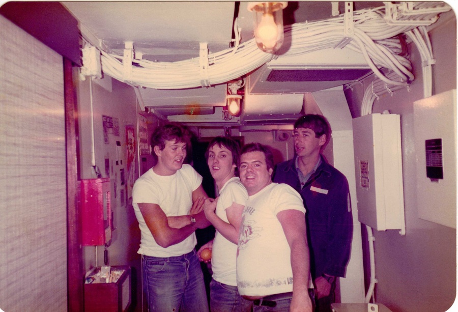 RFA REGENT 1982-83
Nostalgc shot of L-R Mick Chadwick, Bob Woods and Roy 'the boy' Cunningham. Chap far right unknown, probably RN.
