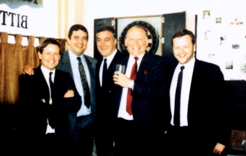 In a Fulham Pub 1988-89
 Trevor Iles, Andy Crisp, Derek (Potty) Potton, John Wilkins, and Richard Price.
