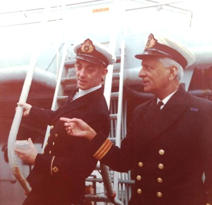  Brian Taylor & Dr "Issey" 
Olmeda, Devonport 6/82 post Falklands.
