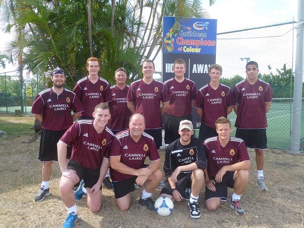 RFA WAVE KNIGHT Football Team at Barbados April 2013
