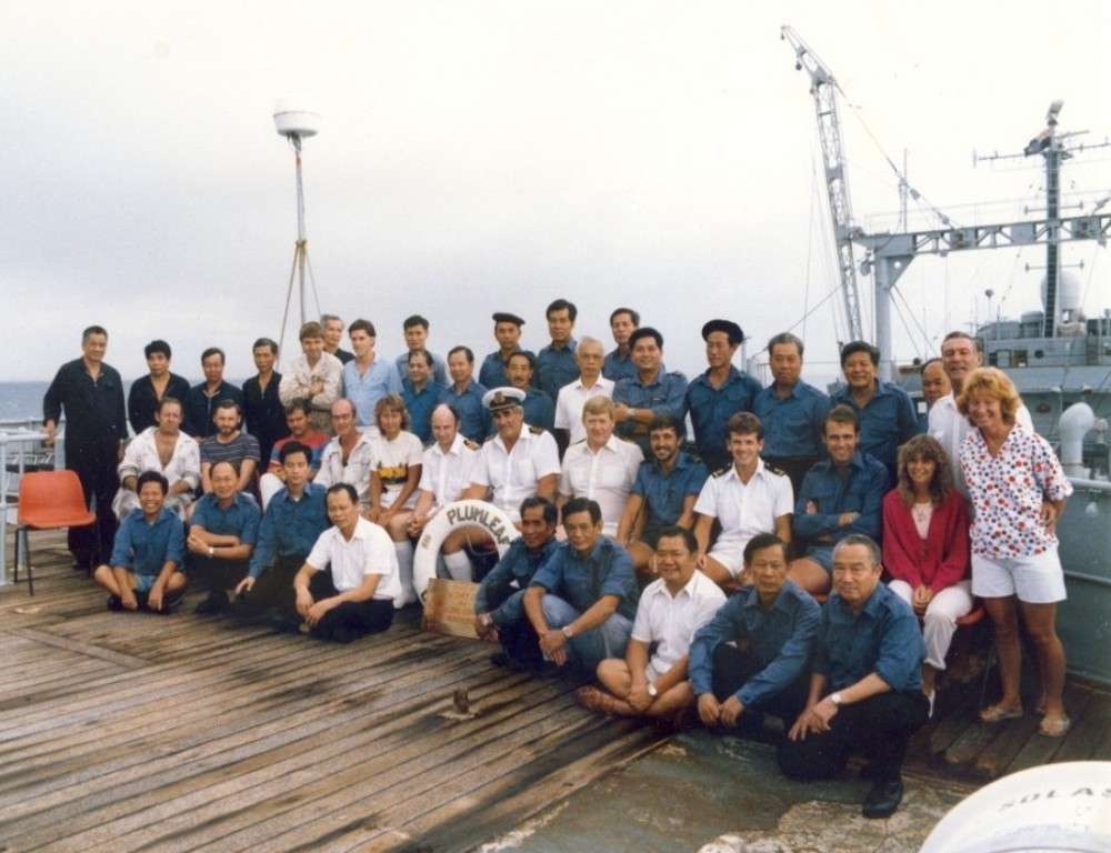 RFA Plumleaf Final Trip
Including  Ray Miles, Phil Edwards, Bob Smith, Capt David Lawrence, Nigel Jones, Martin Seymour, Paul Headley.
