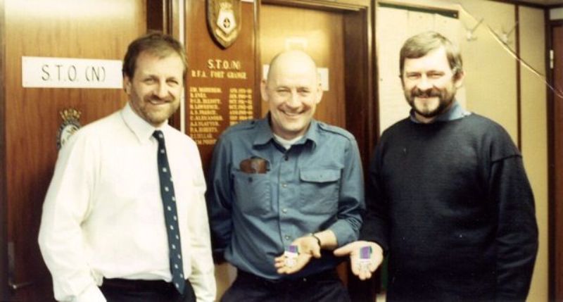 RFA Fort Grange
 STON Rod Poustie, Jack Bowness and Colin Smith? 
