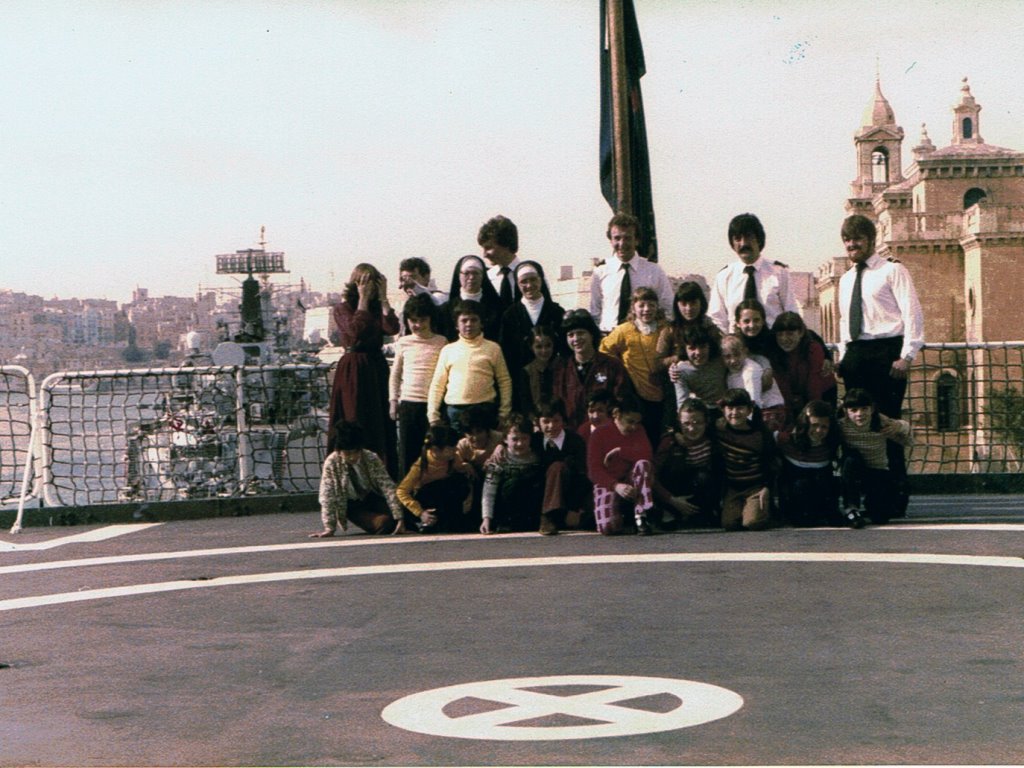 Sir Lancelot Orphans Party, Flight Deck2 Malta 1979
