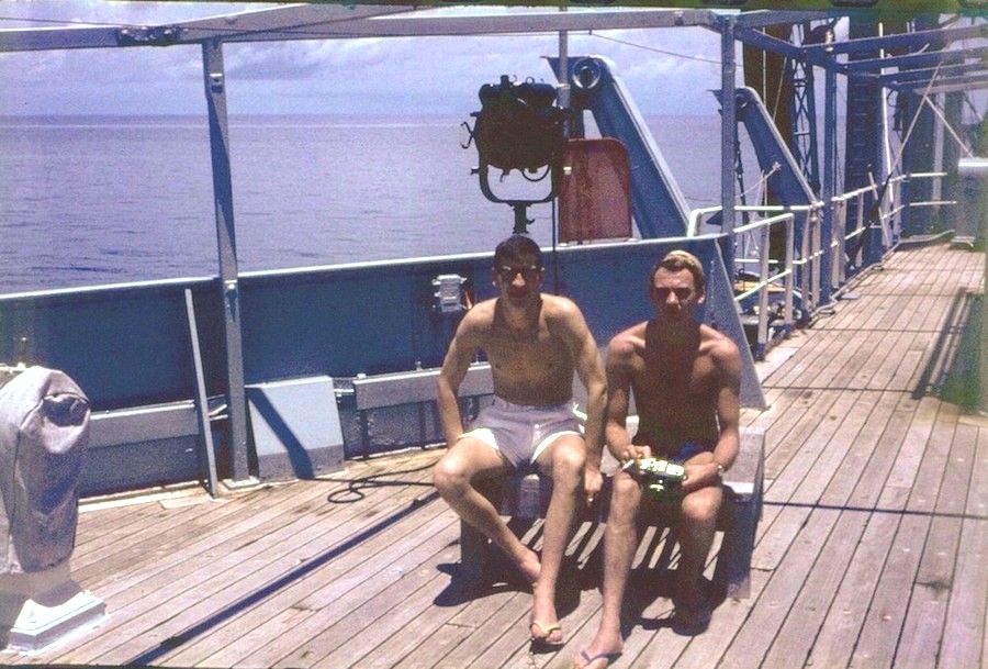 Tidesurge 1966
GUESS: Ray Phillips JEO on the left and maybe Mike Mission (Kiwi) 3rd Eng.
