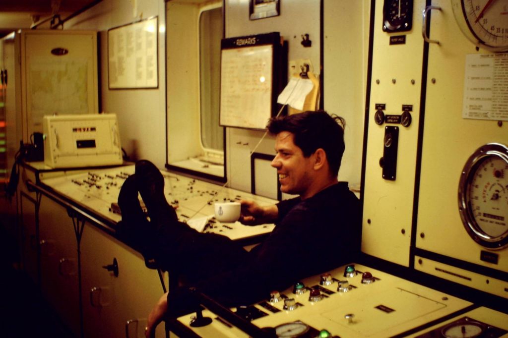 Control room Olmeda, August 1968
John Sinclair 3rd. engineer.
