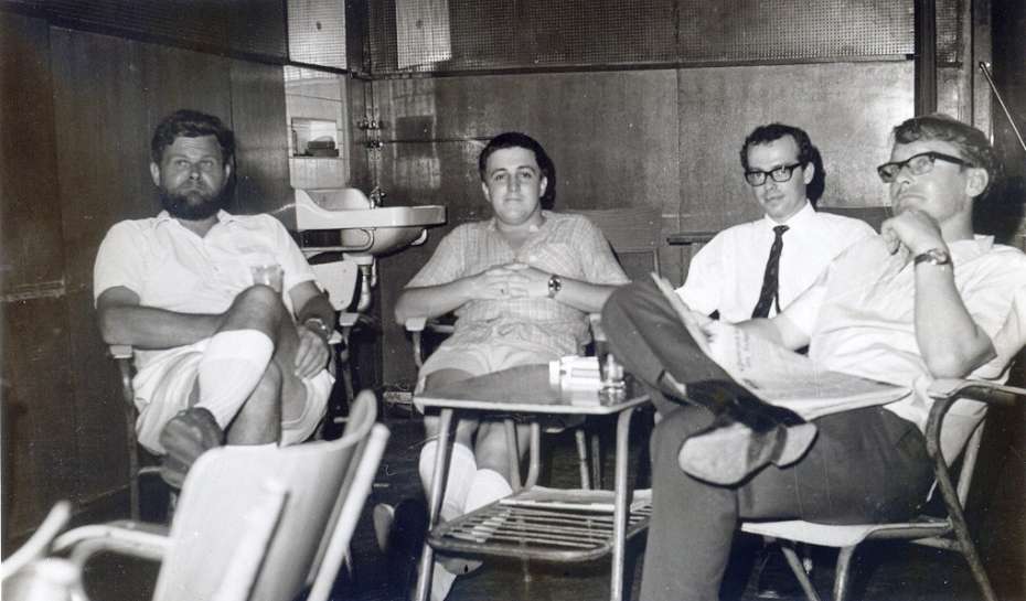 Fort Sandusky at Penang 1971
Choff, Martin Seymour, Ron Mitchell RO, Purser.
