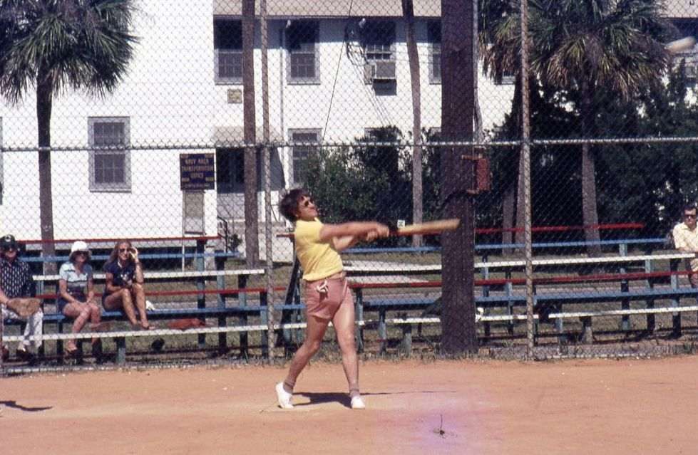 RFA Lyness 1975 ish
Dave Waters STO(N). Looks like he hit he ball. Note WAGS in the background.
