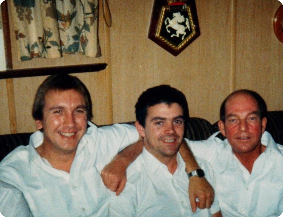 RFA Regent - 1987
Paul, Keiran and Neil.  
