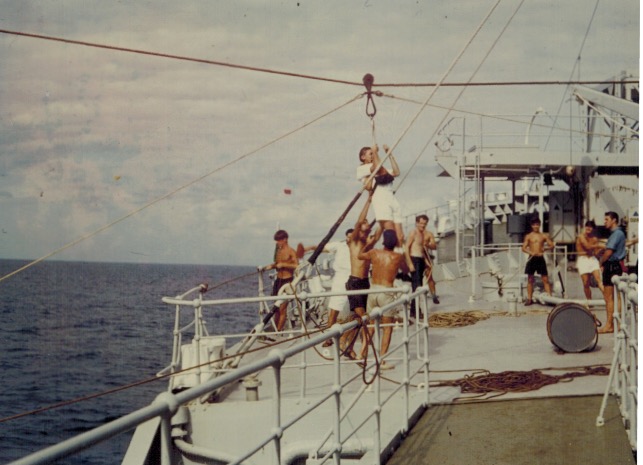Tidereach Indian Ocean 1964
Roger Blackman JEO arriving back from HMS Centaur

