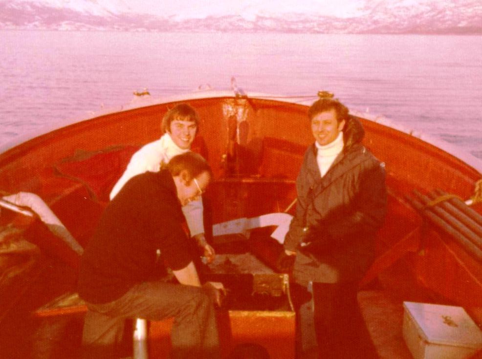 Sir Lancelot - Narvik - 1976 -
RO Rupert Hannen prepares for a swing. 4/E Paul Francis-Langand 3/E  Roger Bowen in observer mode.  

