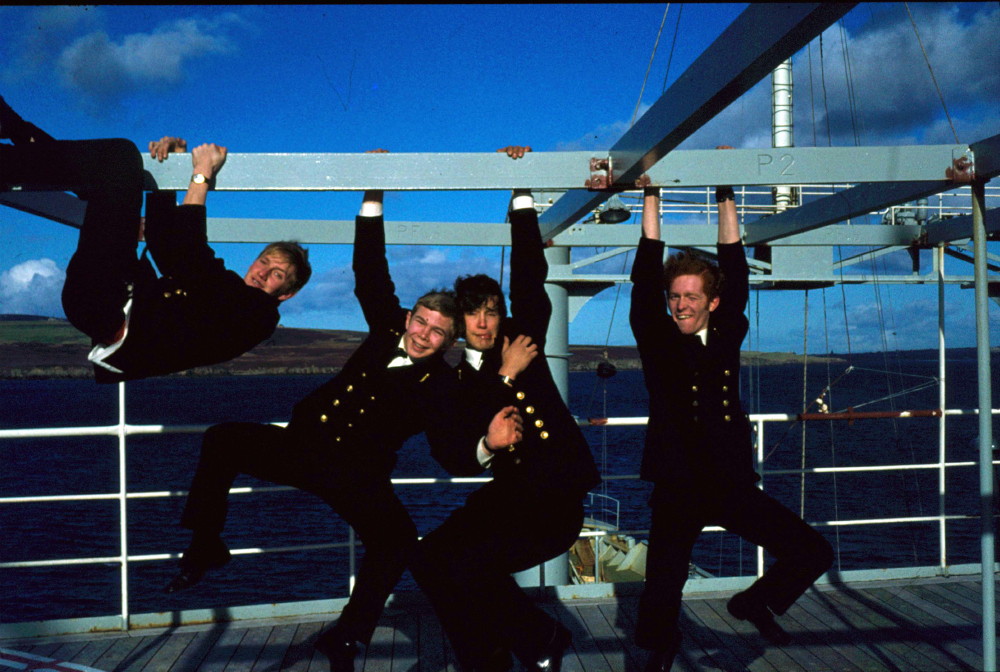 Olmeda 1973 CTU 
Cadets Al Evans, Jon Oliver, John Huxley and Joe Butler, Scapa Flow
