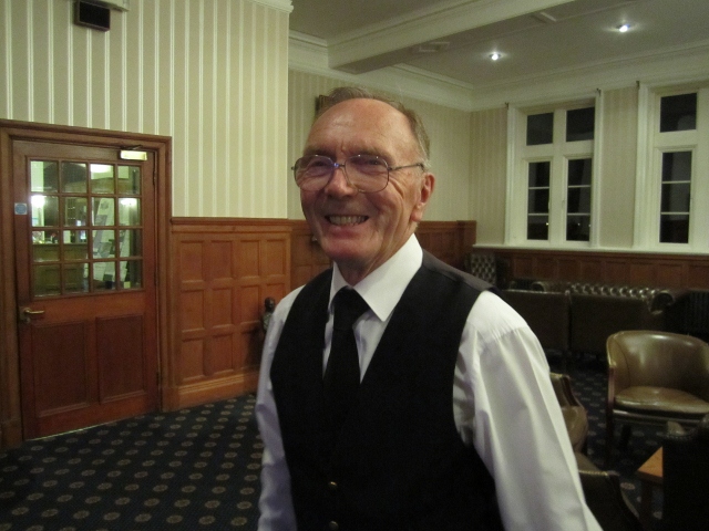 Brian 'Tiger' Travers
Still on duty stewarding at the Wardroom in HMS EXCELLENT, aged 82. 
