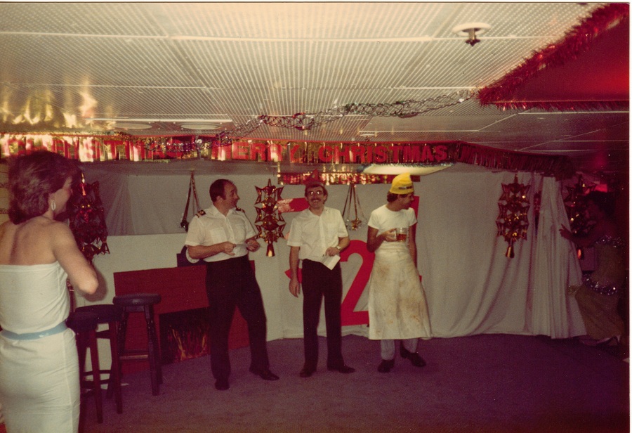 Xmas show RFA FORT AUSTIN 1985 
Only name i can give is Far right Franny Childs.  
