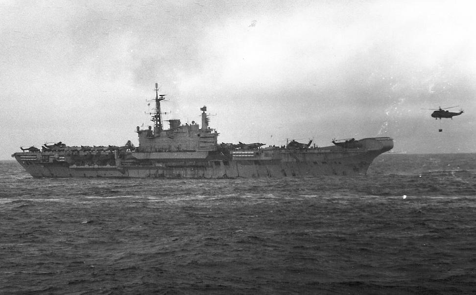 HMS Hermes from RFA Resource
HMS Hermes photographed from RFA Resource, 1982, South Atlantic
Keywords: Resource Hermes