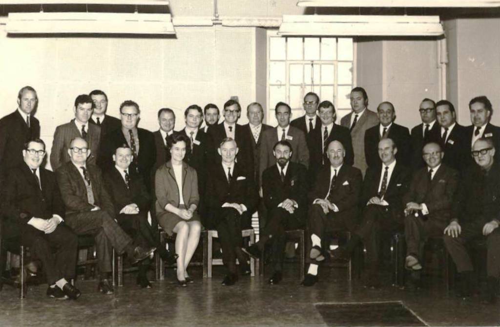 Another Purser Course 1971
Front row from the left.
Alfie Kendall, Horace Cox, ? CS, Miss MB Jenkin (DGDA12/RFA), ?CS, Capt Butterworth, Civil Servant, ?, John Mc Crystall, Ben Holmes.
 Back Row. Ray Walters, Dennis Scougall, Mike Taylor, Terry Shaw,  Colin McKillop , John Littlechild ? ? "Tab Nab" Taylor?, Maurice Mann, Tony Sherlock, Ted Crilley,George Baldacchino ?,  ?
Brian Reid, Warren Perkins. Can you fill in any of the blanks?
