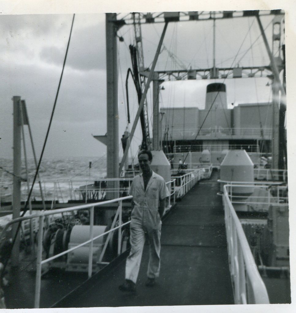 Olynthus 1966,at sea.
Vernon Reed second engineer.
