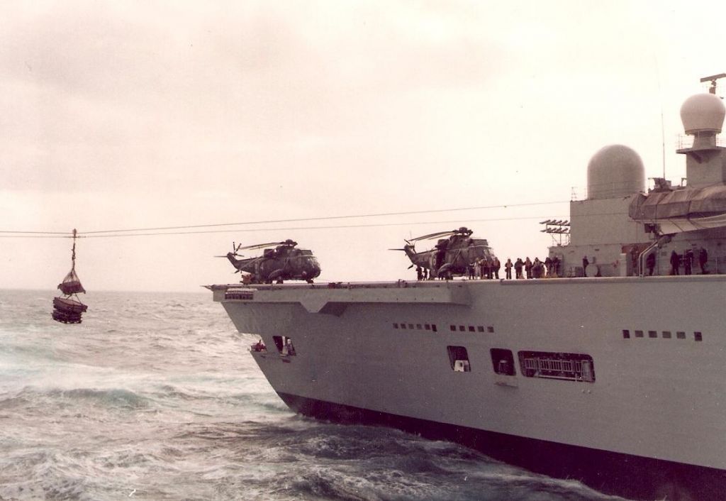 Back Ras with HMS Invincible
RFA Resource and HMS Invincible, South Atlantic, 1982
Keywords: Resource Invincible