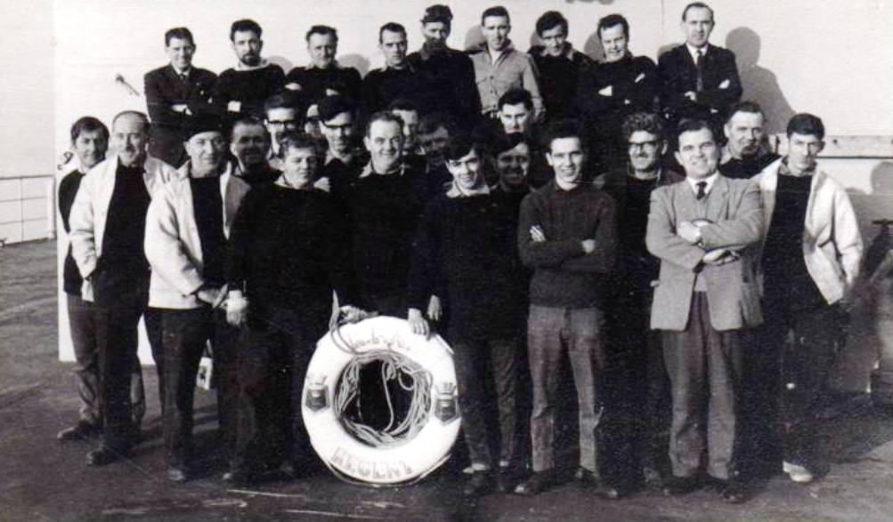 Regent 1967
With hands on lifebuoy is James Brown (deceased). A relative would welcome any information about his RFA time.
